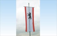 Bandeira do país Bandeira nacional Estandarte içável Alemanha 120 x 300 cm Euroflag 115 g/m² - impressa numa face Fita de segurança em anel 300 cm Com acessórios para estandarte