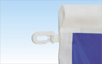 Drapeau publicitaire potence 150 x 400 cm Euroflag 115 g/m² - imprimé dun côté Mousqueton cousu à gauche