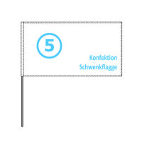 Schwenkflagge 100 x 65 cm ,8 x 700 mm