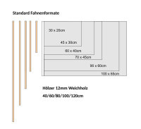Schwenkflagge 100 x 65 cm ,8 x 700 mm