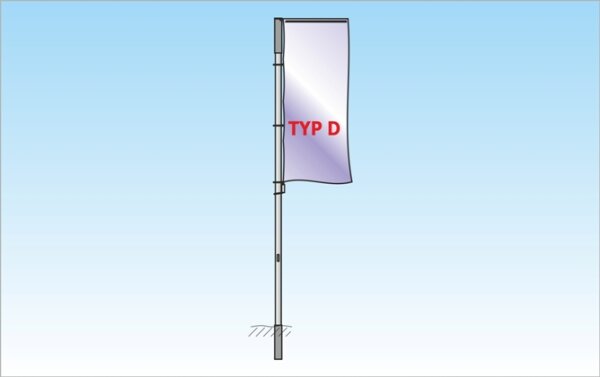 Fahnenmast Typ D90, Länge 6 m