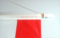 Advertising flag hoist banner 150 x 400 cm Euroflag 115 g/m² - printed on one side Ring band safety device 400 cm With banner equipment