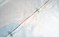 Advertising flag hoist banner 150 x 500 cm Euroflag 115 g/m² - printed on one side Ring band safety device 400 cm With banner equipment