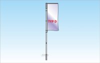 Flagpoles type D, 7,5 m