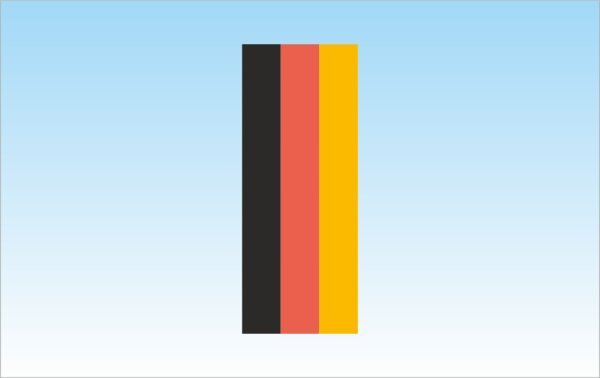Country flag National flag Hißhoch Germany 100 x 300 cm Euroflag 115g/m² - printed on one side Carabiner left (standard)